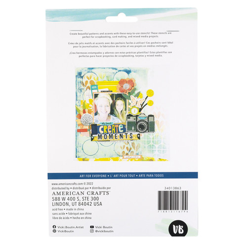 Vicki Boutin Print Shop Stencils 3/Pkg-Pattern Maker - VB013863 Vicki Boutin Print Shop Stencils 3/Pkg-Pattern Maker - VB013863