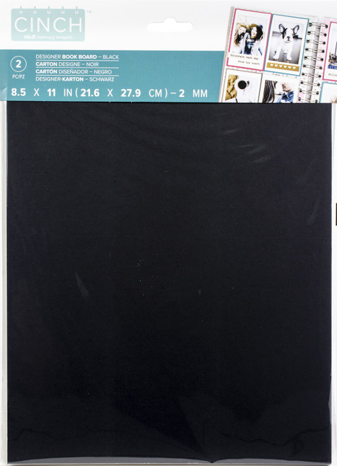 We R Cinch Book Board 8.5"X11" 2/Pkg-Black - 60000061 - 633356615095