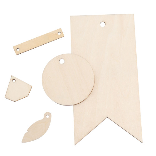 We R Singe Quill Veneer Ephemera 18/Pkg-Assorted Shapes - WR661154