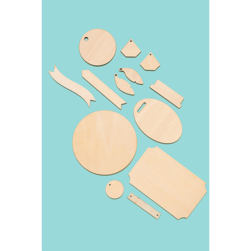We R Singe Quill Veneer Ephemera 18/Pkg-Assorted Shapes - WR661154
