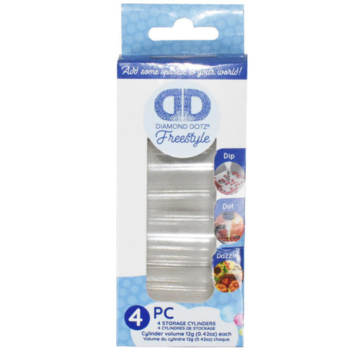 Diamond Dotz Empty Storage Cylinders 4/Pkg- - DDA097 - 4895225916498