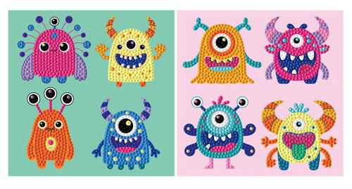 Diamond Dotz Dotzies Dotz By Number Diamond Art Kit-Tiny Monsters - 5A0030W2-1H2BQ