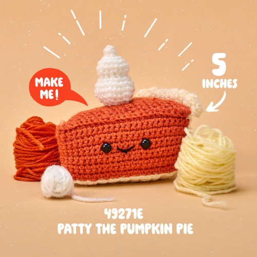 Bucilla Amigurumi Kit - Patty The Pumpkin Pie-4.5"X4.25"X3" - 5A003GJR-1HBKL