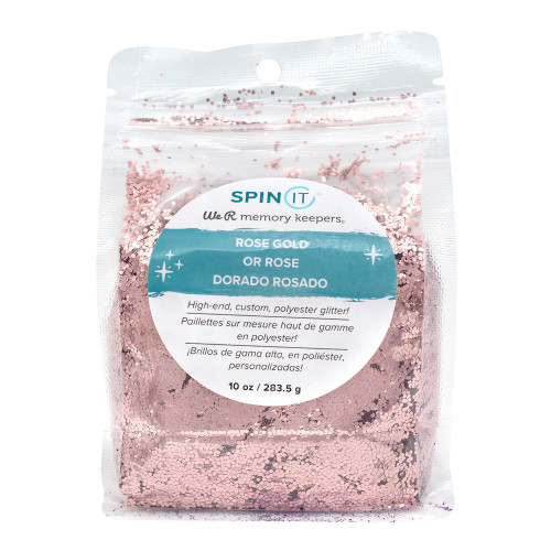 We R Spin It Chunky Glitter 10oz-Rose Gold - WRCHGL-249 - 633356612490