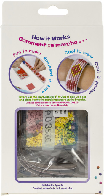 Diamond Dotz DOTZIES Diamond Art Bracelet Kit 1"X9"-Assorted Pinks 3/Pkg - DTZ11008