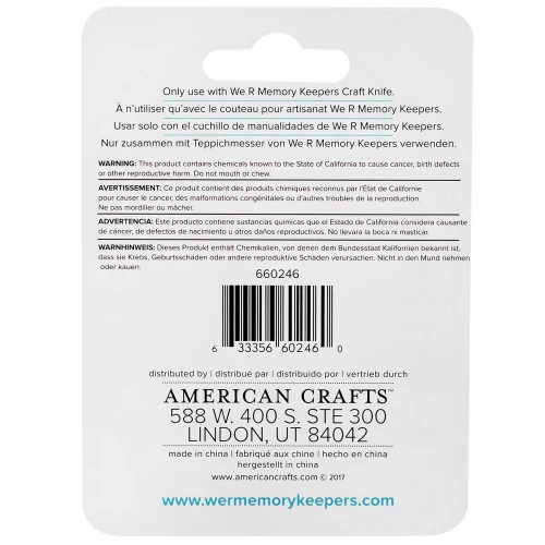 We R Craft Knife Replacement Blades 5/Pkg-For 385300 (MFG 660244) & MFG 60000461 - 6602460