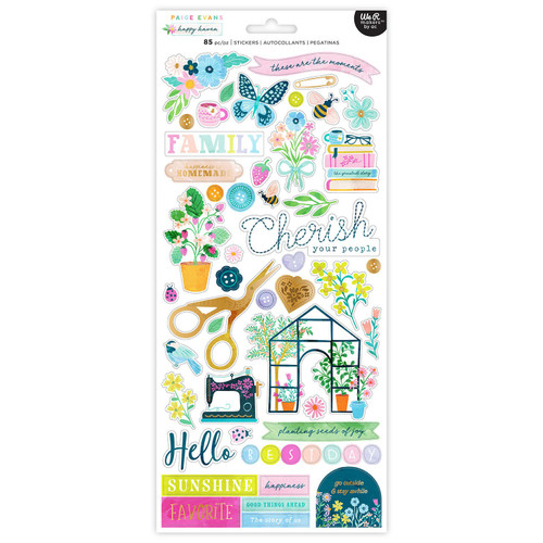 Paige Evans Happy Haven Cardstock Stickers-6"X12" - A5002J4R-G1KR4 - 765468009131