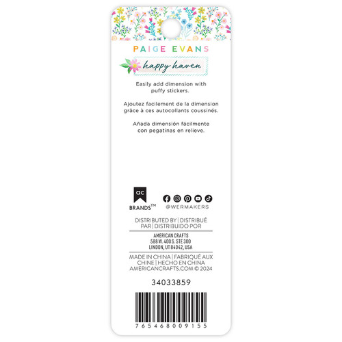 Paige Evans Happy Haven Puffy Stickers-Icons - A5002J7H-G1KS4
