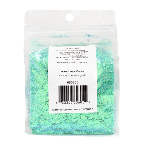 We R Spin It Chunky Glitter 10oz-Aqua - WRCHGL-605
