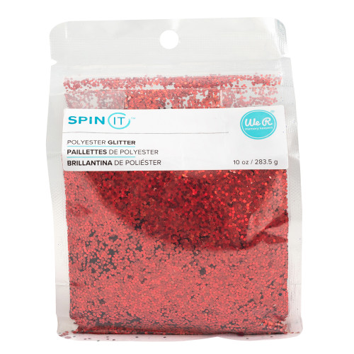 We R Spin It Chunky Glitter 10oz-Red - WRCHGL-616 - 633356606161