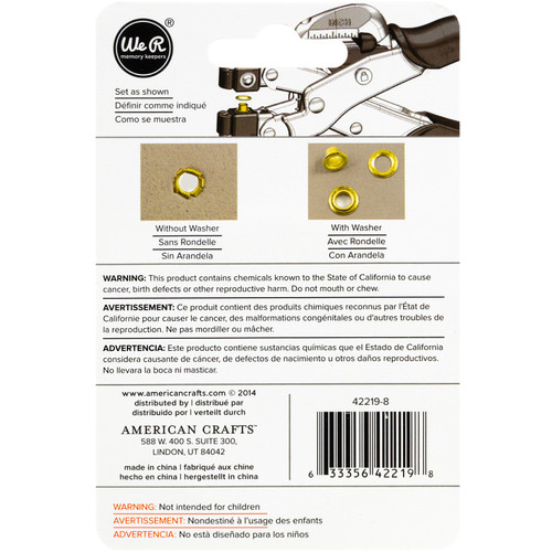 We R Eyelets & Washers Standard-Black 70/Pkg - WR422-19