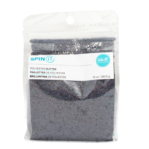 We R Spin It Chunky Glitter 10oz-Black - WRCHGL-619 - 633356606192