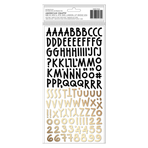 Vicki Boutin Peppermint Kisses Thickers Stickers 268/Pkg-Alpha W/Gold Foil - VB021944