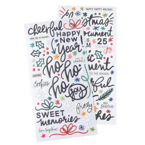 Vicki Boutin Peppermint Kisses Thickers Stickers 155/Pkg-Ho Ho Ho Phrase/Puffy - VB021945