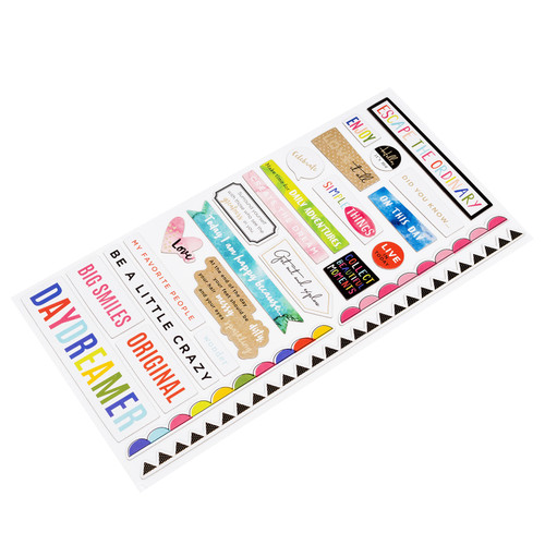 Vicki Boutin Thickers Stickers 5.5"X11" 60/Pkg-Field Notes Phrase/Multi Chipboard - 346541