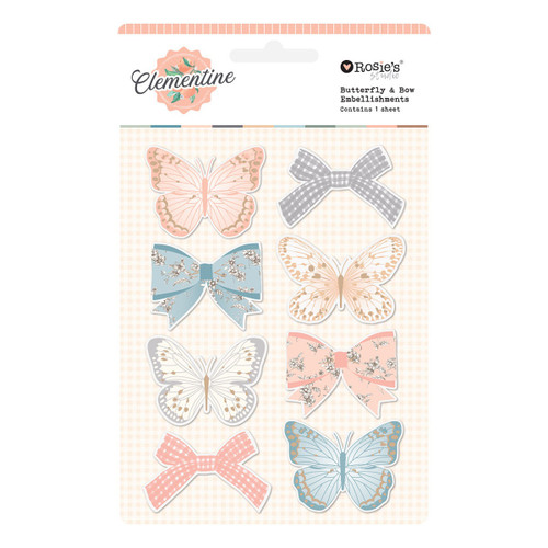 Spellbinders Butterfly&Bow Embellishment From Rosie's Studio-Clementine - 5A003V8M-1HR10 - 9420041692964