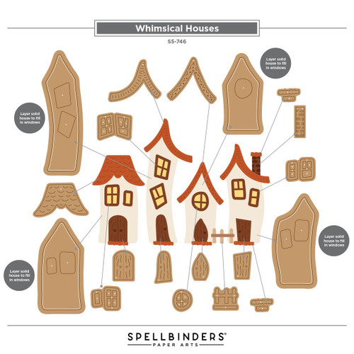 Spellbinders Etched Dies by Vicky Papaioannou-Whimsical Houses - 5A003V8D-1HR0P
