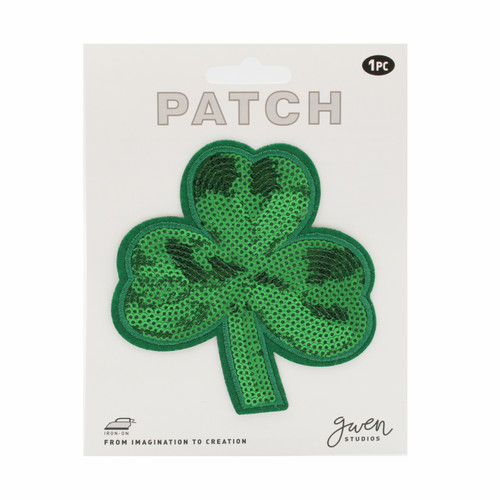 3 Pack - Gwen Studio Iron-On Patch Applique-Green Clover - 5A003RQ0-1HN9J - 810134488618