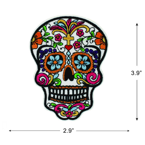 3 Pack - Gwen Studio Iron-On Patch Applique-Sugar Skull - 5A003RQD-1HN9W