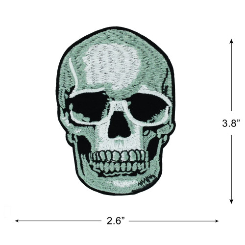 3 Pack - Gwen Studio Iron-On Patch Applique-Gray Skull - 5A003RPR-1HN9Y