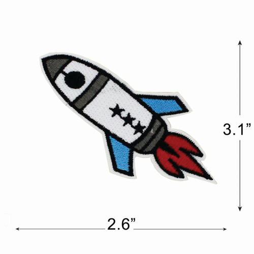 3 Pack - Gwen Studio Iron-On Patch Applique-Rocketship - 5A003RQ8-1HNB4