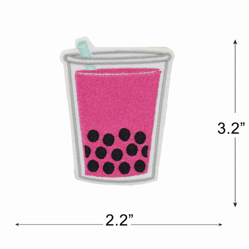 3 Pack - Gwen Studio Iron-On Patch Applique-Bubble Tea - 5A003RQ2-1HN9X