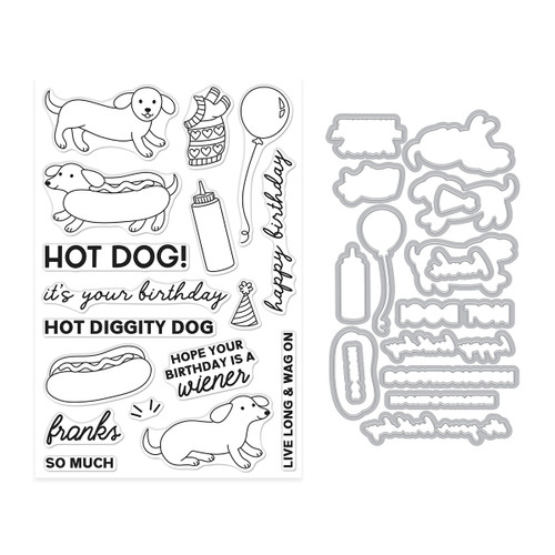 Hero Arts Stamp & Cut-Hot Dog - 5A003V6K-1HQY2