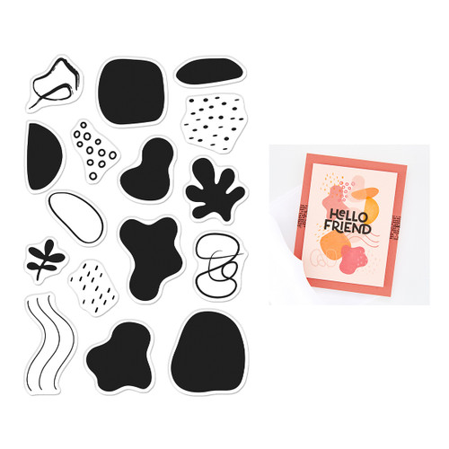 Hero Arts Clear Stamp Set-Orangic Shapes - 5A003V6J-1HQXQ Hero Arts Clear Stamp Set-Orangic Shapes - 5A003V6J-1HQXQ