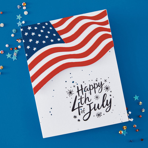Spellbinders Clear Stamp Set & Etched Dies-Stars & Stripes - 5A003V87-1HR0M