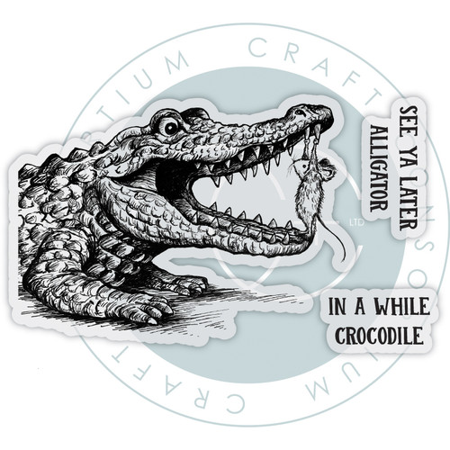 Craft Consortium Photopolymer A6 Stamp Set-In a While Crocodile - 5A003TGX-1HQDL