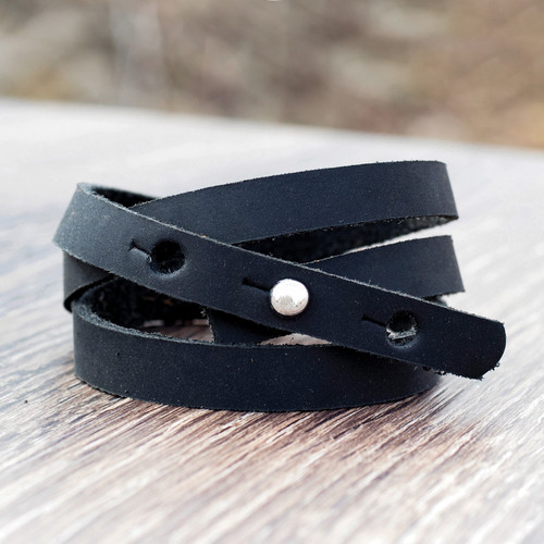 Realeather Crafts Leather Wrap Bracelet-Realeather Crafts Leather Wrap Bracelet - 5A003TSS-1HQP5