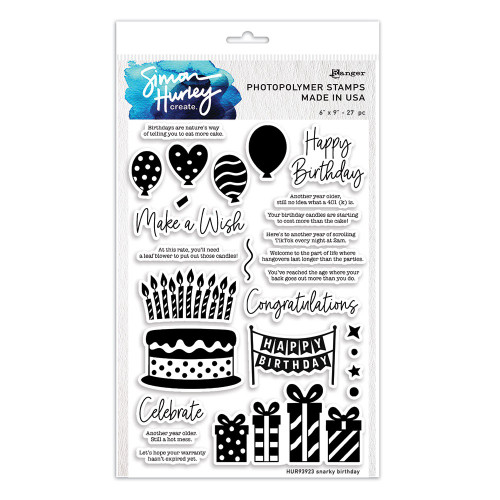 Simon Hurley Create. Clear Stamp Set 6"x9"-Snarky Birthday - 5A003TGQ-1HQDJ - 789541093923