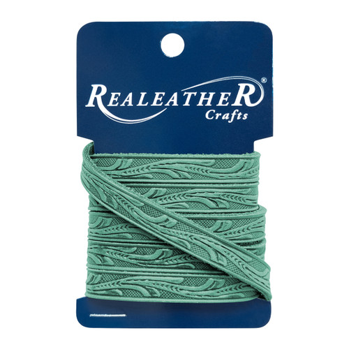 3 Pack - Realeather Crafts Leather Strip, Floral Emboss, 3/8" x 36"-Realeather Crafts Leather Strip 36" - 5A003TT9-1HQNW - 870192019032
