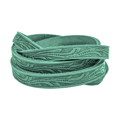 3 Pack - Realeather Crafts Leather Strip, Floral Emboss, 3/8" x 36"-Realeather Crafts Leather Strip 36" - 5A003TT9-1HQNW