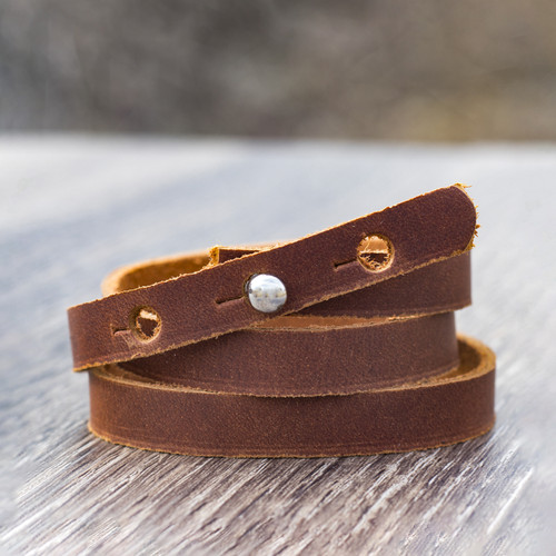 3 Pack - Realeather Crafts Leather Wrap Bracelet-Realeather CraftsLeather Wrap Bracelet - 5A003TT3-1HQP6