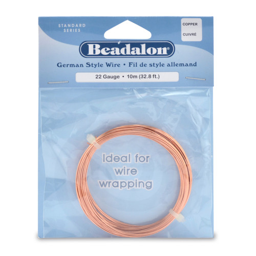 Beadalon German Style Wire, Round, Copper.-22 gauge .64mm/.025in, 10m/32.8ft - 5A003V4H-1HQVT - 035926099005
