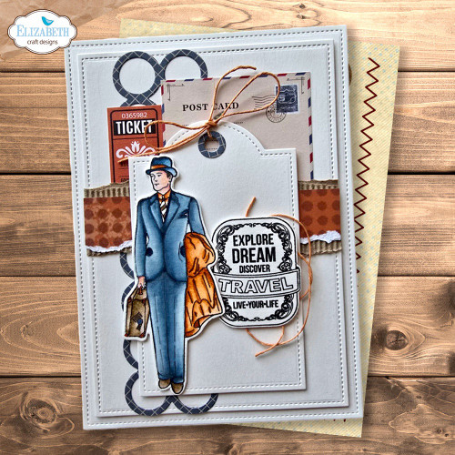 Elizabeth Crafts Stamp And Die Set-Let's Go! - 5A003TGK-1HQDG