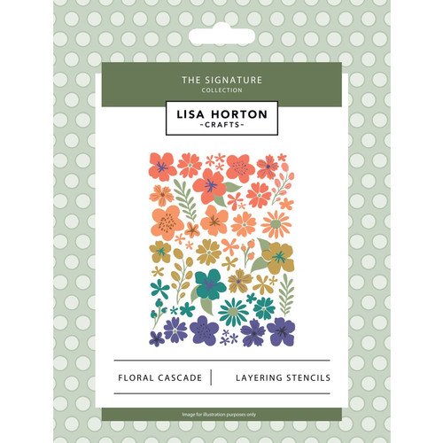 Lisa Horton Crafts Layering Stencils-Ombre Layered Florals - 5A003V9G-1HR2G - 780627351852
