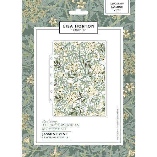 Lisa Horton Crafts Reviving The Arts&Crafts Movement Stencil-Jasmine Vine - 5A003VB2-1HR23 - 780627351876