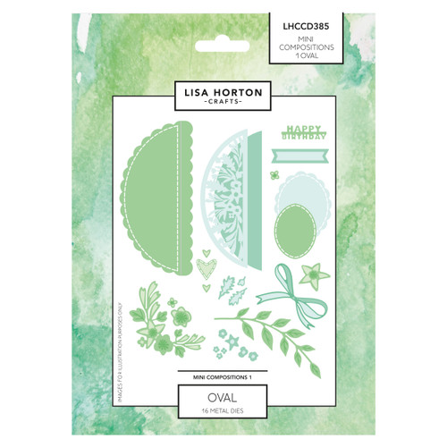 Lisa Horton Crafts Die Set-Mini Compositions Oval - 5A003V9J-1HR2C - 780627351814