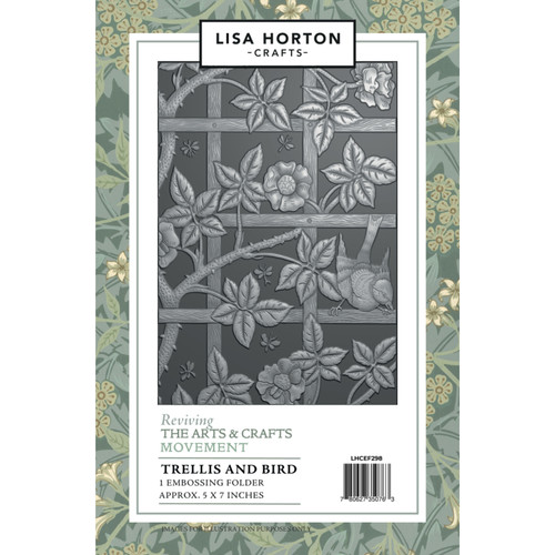 Lisa Horton The Arts&Crafts Movement Embossing Folder-Trellis and Bird - 5A003VB1-1HR1T - 780627350763