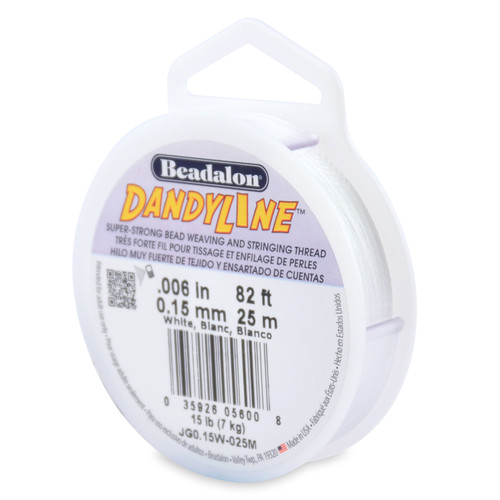 3 Pack - Beadalon Dandyline, 0.15mm/.006in-White, 25m/82ft - 5A003THJ-1HQF2 - 035926056008