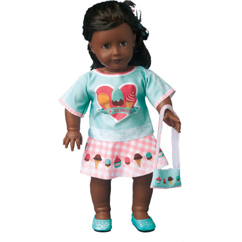 DRESS YOUR DOLL Fashion Designer Creative Kit for Kids ICE CREAM Fashion Doll Clothes for 18 inch Dolls Easy Sewing Kit for Beginners DIY Doll Clothes Making Set - 5413480693870