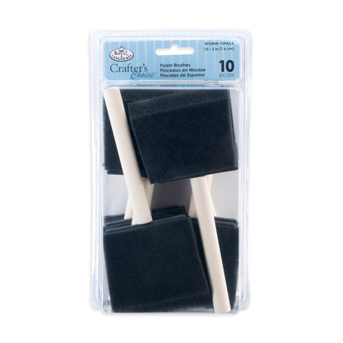 3 Pack - Foam Brushes 10/Pkg-3" Width - RFOMW10 - 090672335524