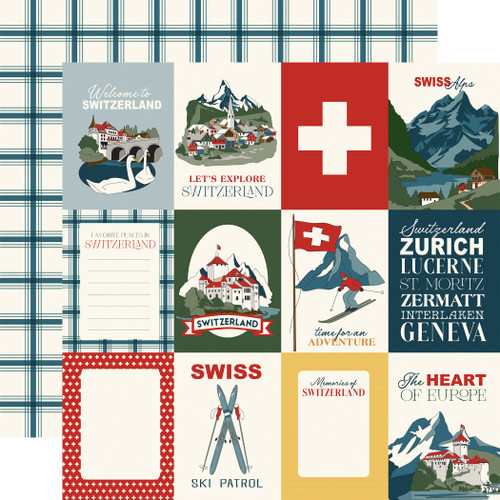 25 Pack - Carta Bella Switzerland Cardstock 12"X12"-3x4 Journaling Cards - 5A003WBJ-1HRY5 - 810220752975