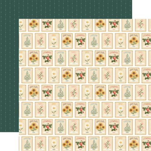 25 Pack - Carta Bella Home Sweet Home Cardstock 12"X12"-Favorite Flower Seeds - 5A003W7N-1HRV7 - 810220754917