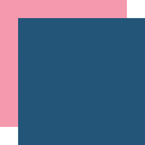 25 Pack - Echo Park Dragonfly Cardstock 12"X12"-Navy / Pink 12x12 Coordinating Solid - 5A003WDZ-1HS00 - 810220753286