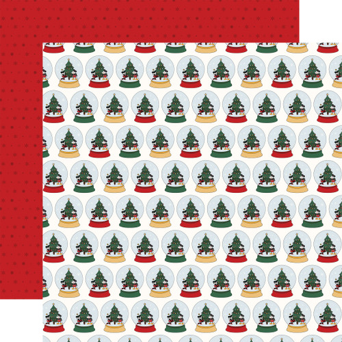25 Pack - Echo Park Mouse And Me Christmas Cardstock 12"X12"-Mouse And Me Snowglobes - 5A003W3Y-1HRP6 - 810220752371