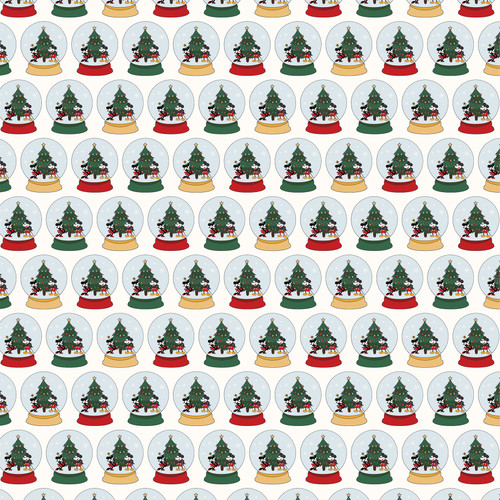 25 Pack - Echo Park Mouse And Me Christmas Cardstock 12"X12"-Mouse And Me Snowglobes - 5A003W3Y-1HRP6