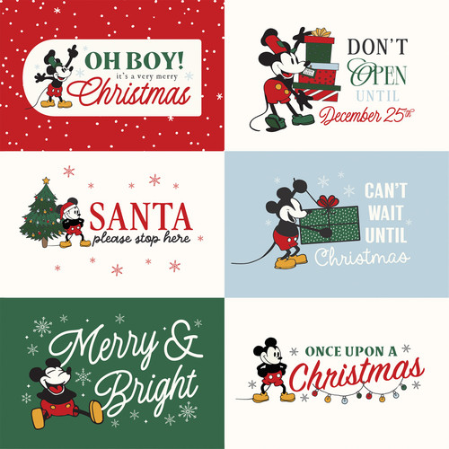 25 Pack - Echo Park Mouse And Me Christmas Cardstock 12"X12"-6x4 Journaling Cards - 5A003W35-1HRP8